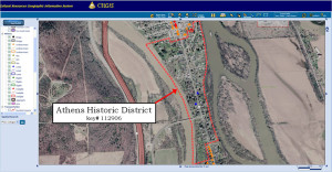 Athens Historic District CRGIS map