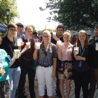 Photo 3 of Interns with milkshakes from PennAgriculture Day