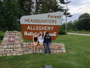 Former BHP Keystone interns in front of the Allegheny National Forest headquarters in Warren, PA.