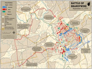 Analysis led to the mapping of the troop movement and positions, Produced by Chester County Planning Commission