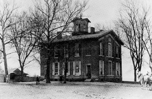 Sloan’s used his ‘Philadelphia Plan’ for the Fayette School, built in 1855.  This picture shows the school in the late 19th century before the large 1915 addition by the school district.  Source: http://hiddencityphila.org/2012/08/its-been-a-bad-year-for-you-samuel-sloan/