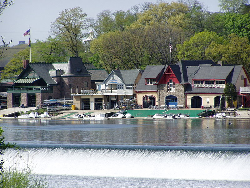 Boat House Row along the banks of the Schuylkill River. Photo by Jeffrey M. Vincour, licensed under the Creative Commons Attribution-Share Alike 3.0 Unported license.