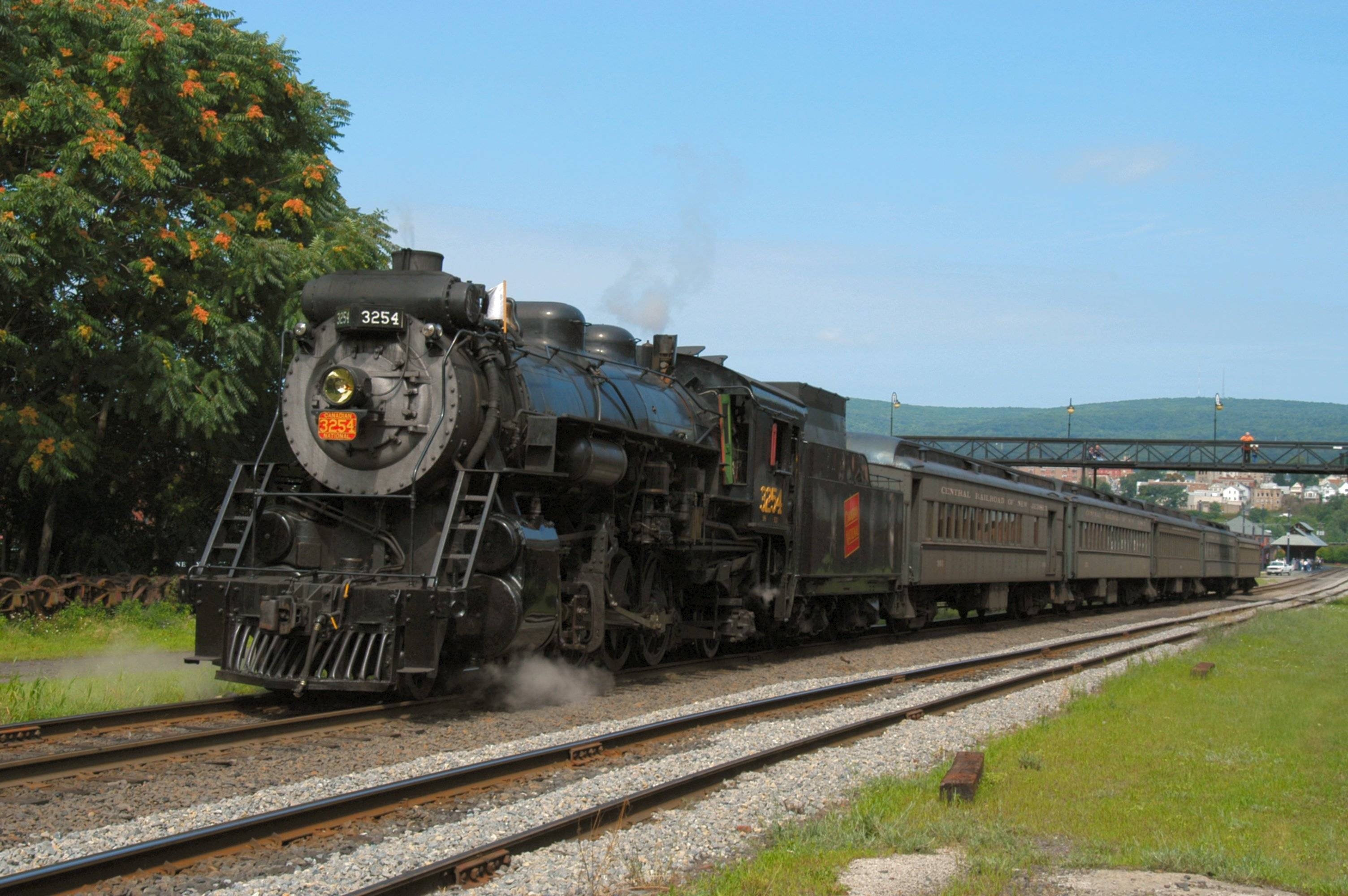 Steam train a-comin' through - The Columbian