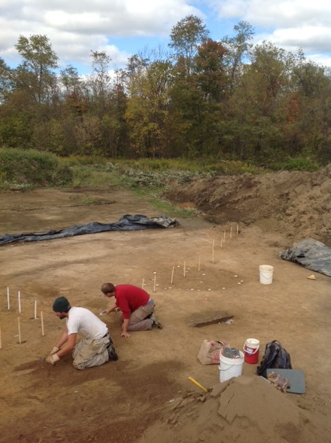 Postmold excavations at the Freeport Site in Greene County.