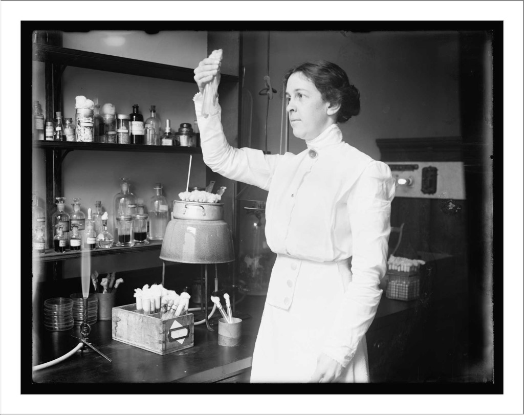 Alice Catherine Evans in the Dairy Division of the Department of Agriculture between 1910 and 1920.