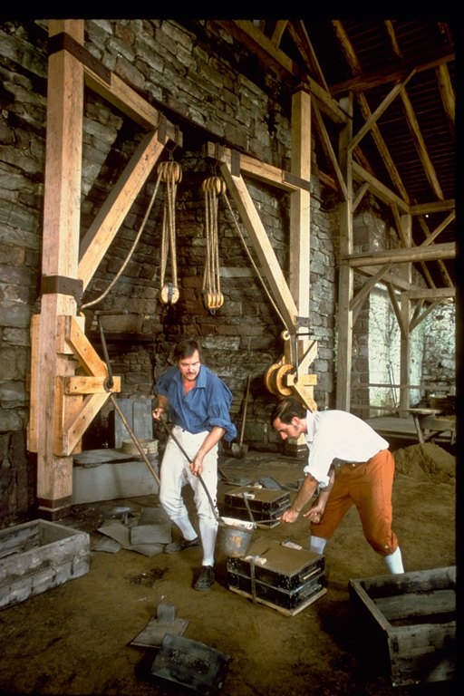 Ironmaking at Hopewell Furnace National Historic Site. Courtesy of the National Park Service.