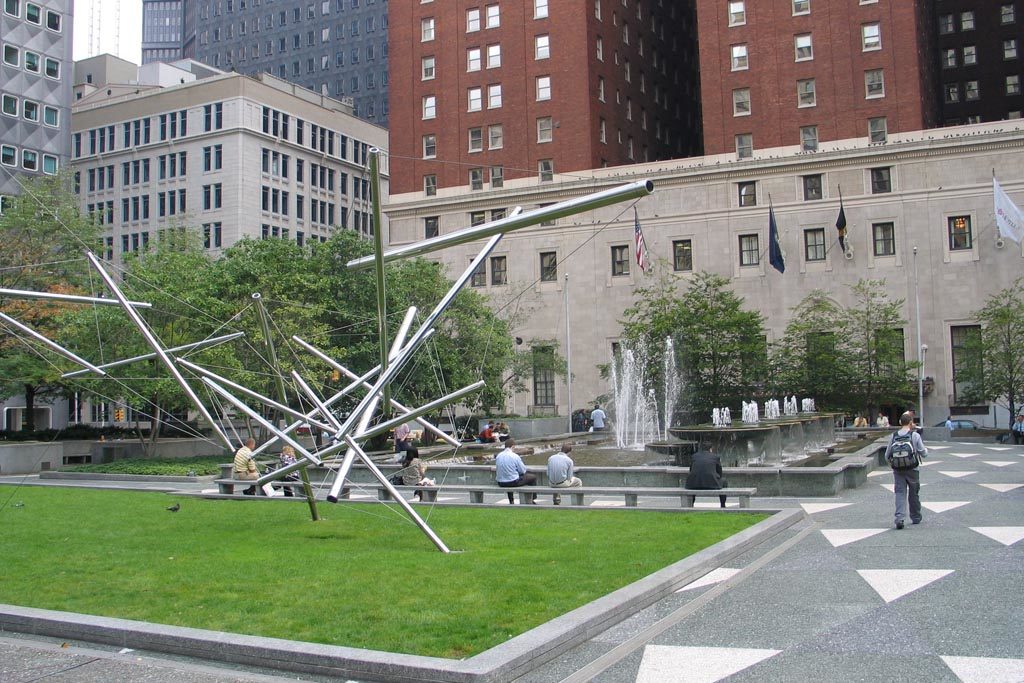 Mellon Square from the Pittsburgh Central Downtown Historic District nomination. Photo by Pittsburgh History and Landmarks Foundation, October 2006.