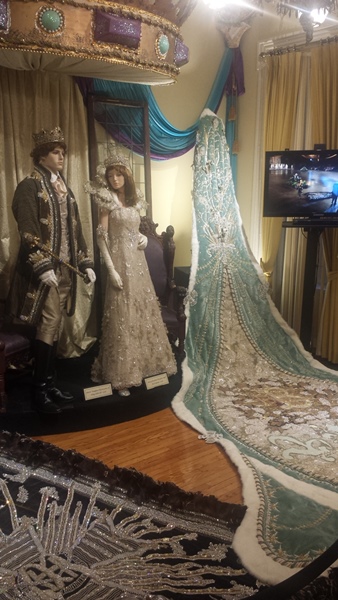 A small sampling of the collection of Mardi Gras Royal Court garments at the Mobile Carnival Museum.
