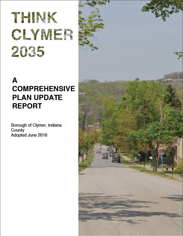 In “Think Clymer 2035”, the borough's comprehensive plan update, notes “The first, and larger component, was development and adoption of a Form Based Code (FBC), designed to preserve the historic character of Clymer’s downtown and surrounding neighborhoods.”