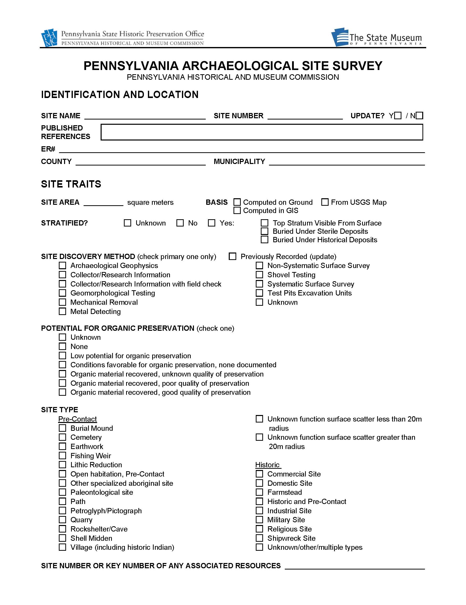 In addition to substantive changes, the PASS form has gotten a slight “make-over” to look more like other SHPO forms.