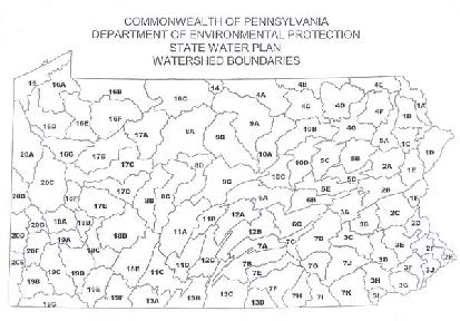 PA watersheds map