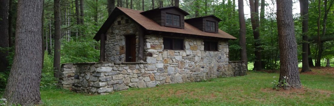 Small one-story stone building