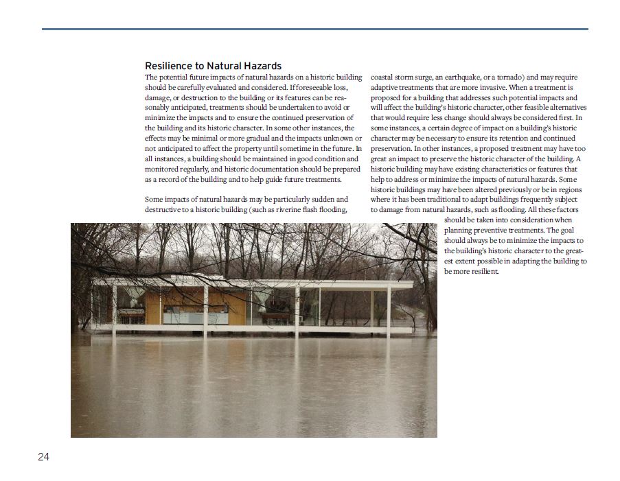 Building in flood waters