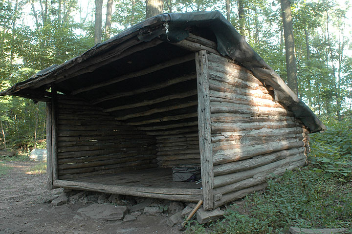 Log shelter on AT