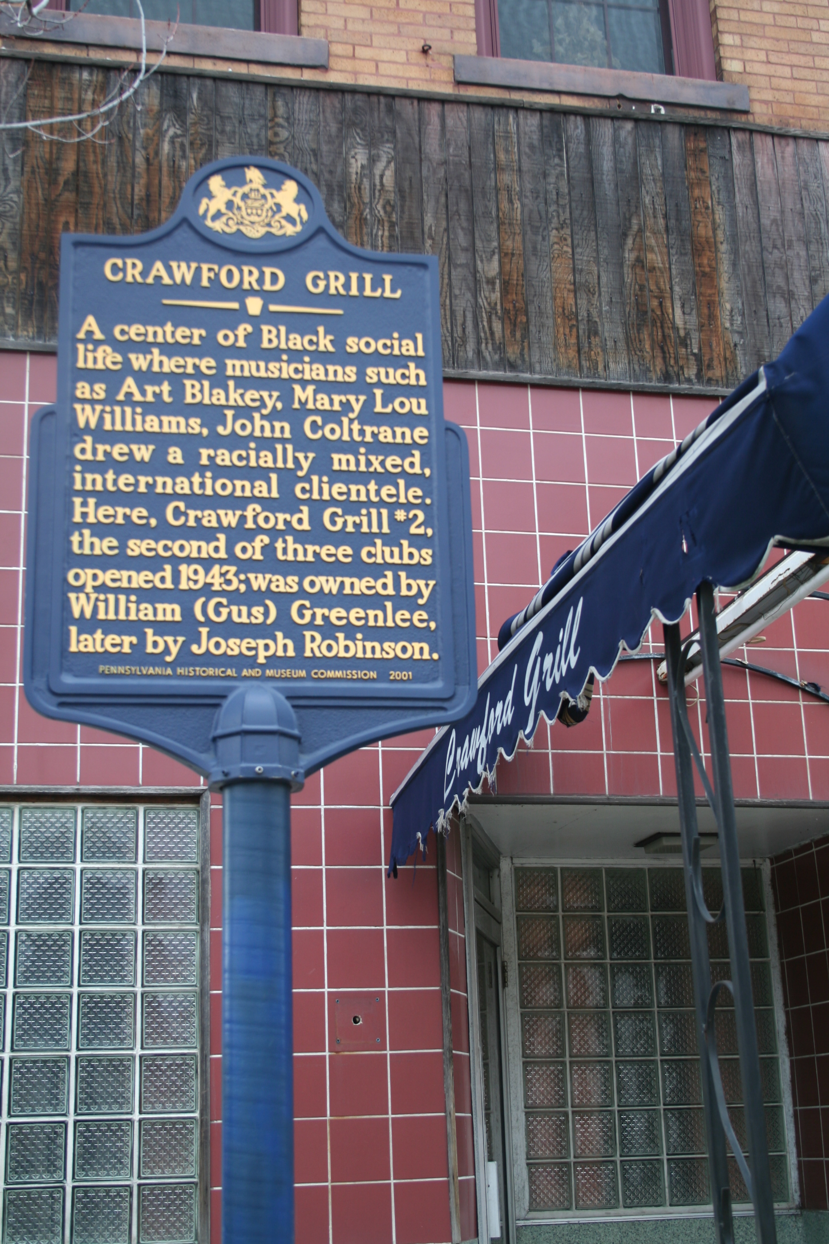 Blue and gold historical marker