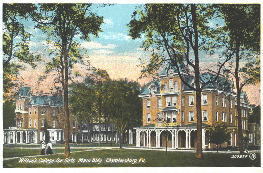 Historic postcard of Wilson College