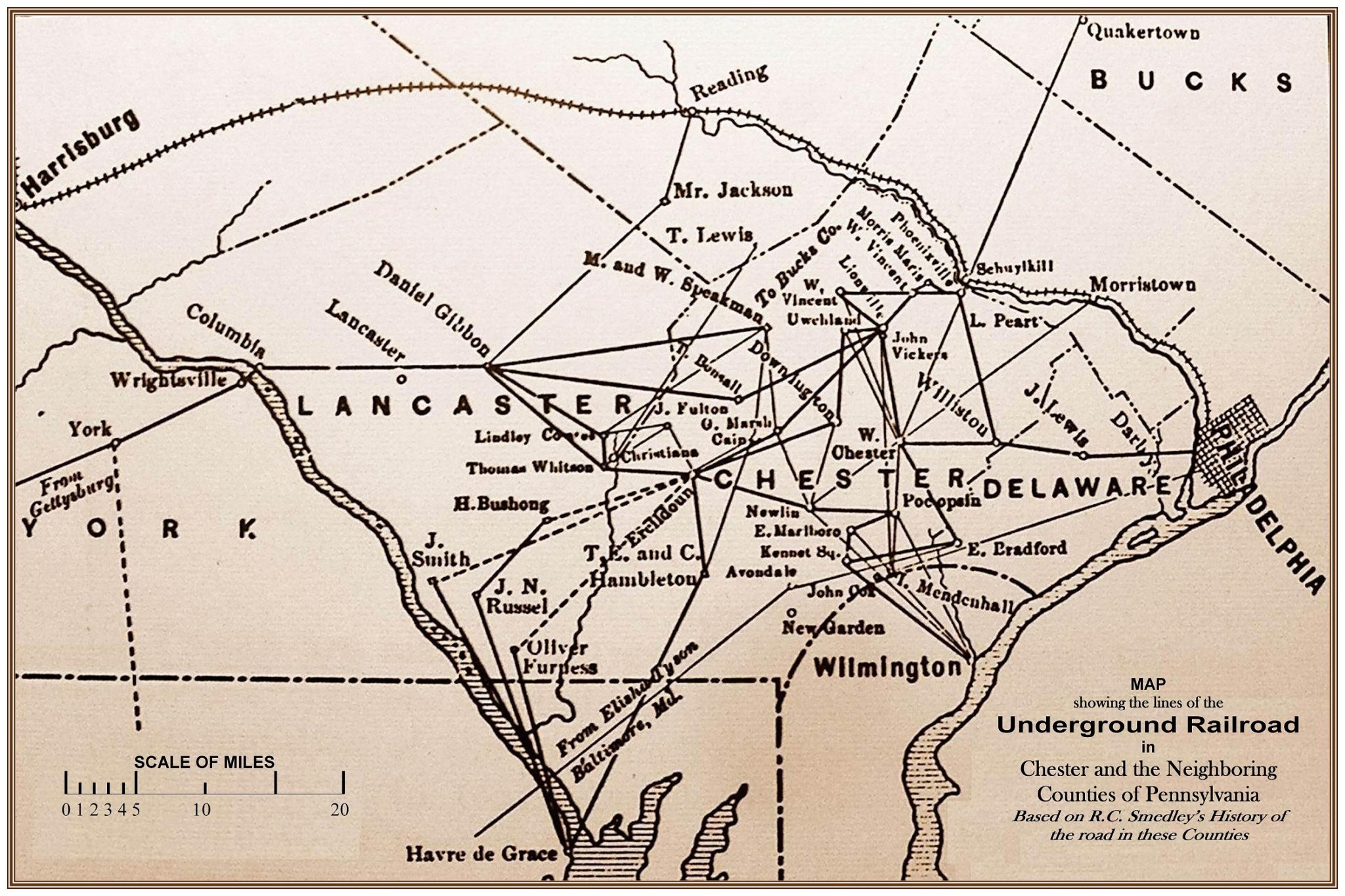 The Underground Railroad in Columbia, Lancaster County Pennsylvania