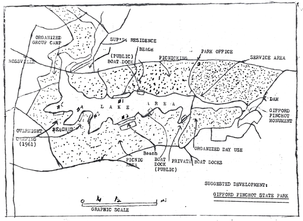 Hand drawn line map.