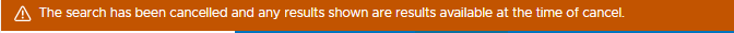 Orange warning banner.